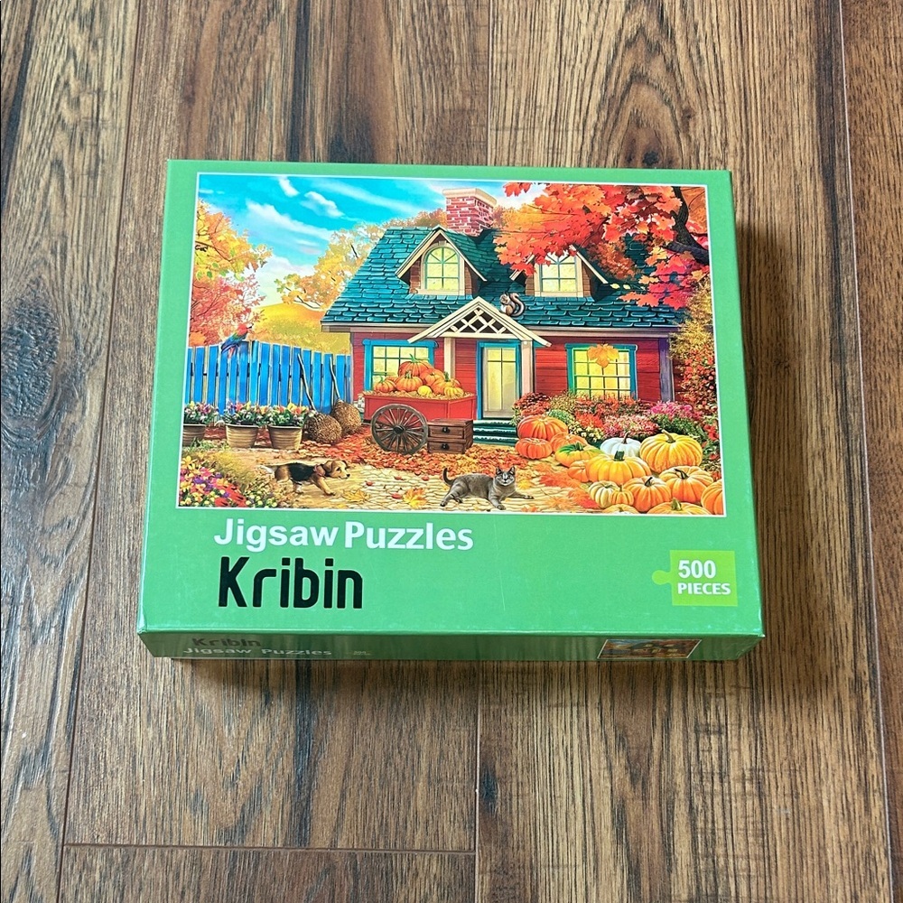 Amazon Vibrant Autumn Cottage Puzzle - 500 Pieces